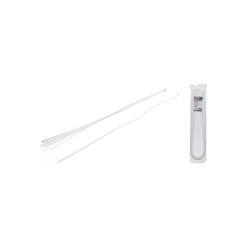 Assortiment de colliers plastique | blanc | 8,0 x 1000 mm | 10 pièces Assortiment de colliers plastique | blanc | 8,0 x 1000 mm | 10 pièces