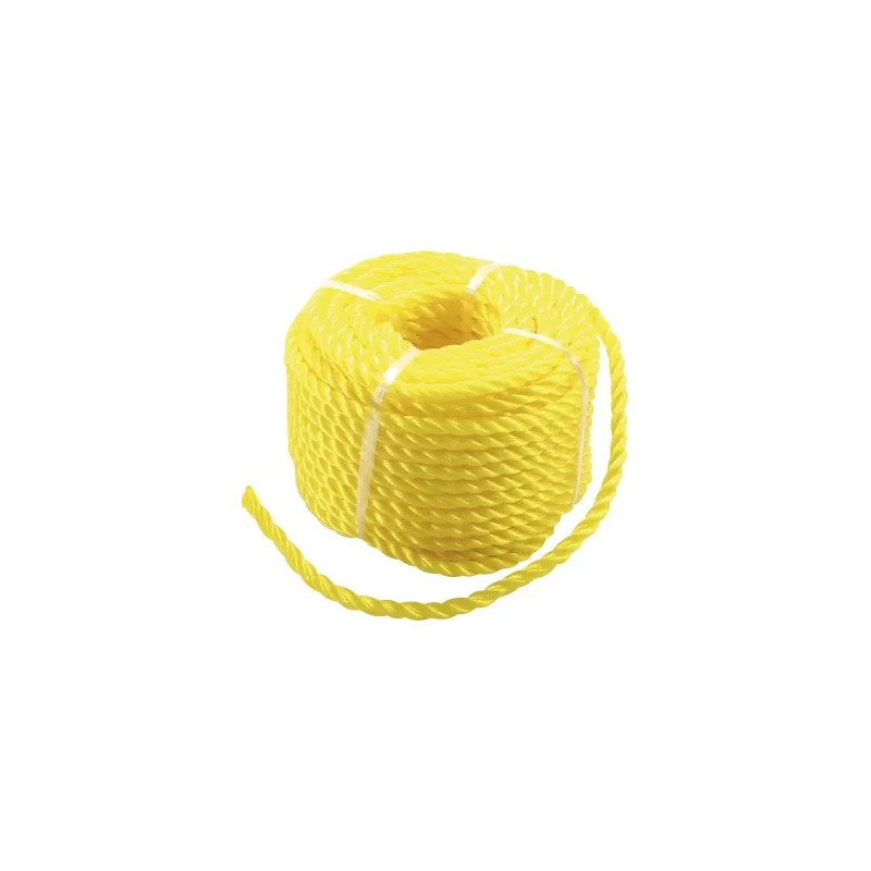 Corde en matière plastique/utilisation universelle | 6 mm x 20 m | jaune Corde en matière plastique/utilisation universelle | 6 mm x 20 m | jaune