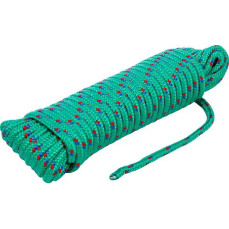 Corde en matière plastique / utilisation universelle | 6 mm x 10 m | vert