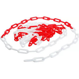 Chaîne de barrage | Rouge - blanc | Matière plastique | 5 m
