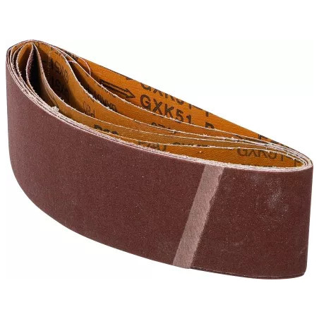Jeu de bandes à poncer | pour ponceuses à bande | 75 x 533 mm | K 40 - 60 - 80 - 120 - 240 | 5 pièces