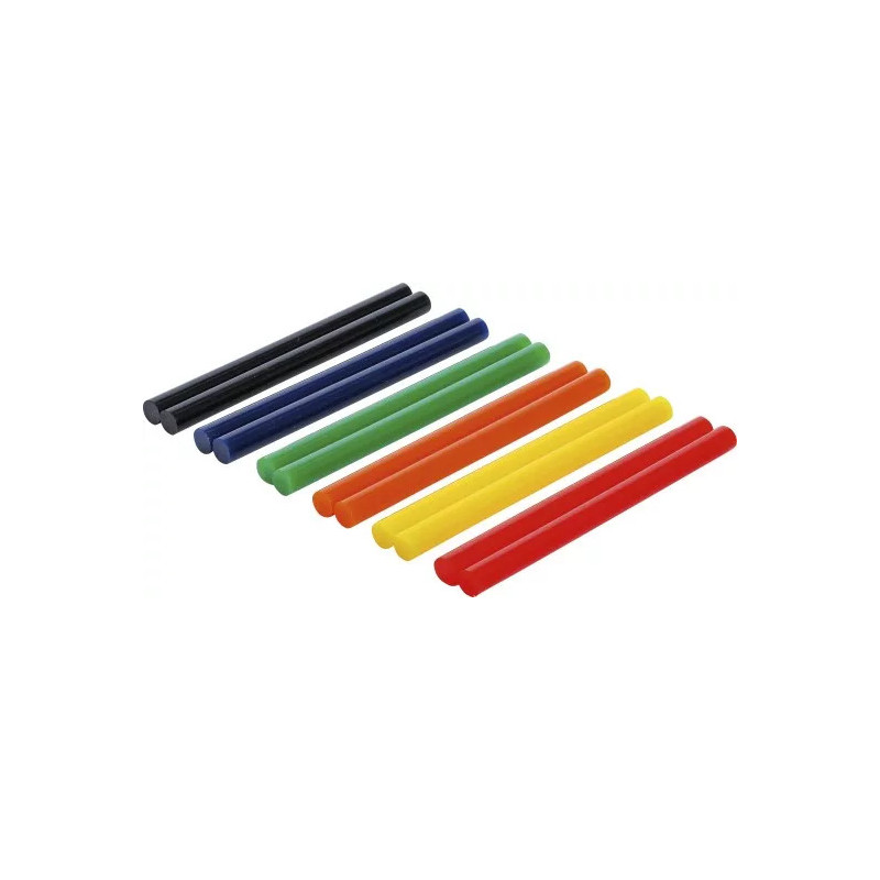 Bâtonnets de colle chaude | multicolores | Ø 11 mm, 150 mm | 12 pièces Bâtonnets de colle chaude | multicolores | Ø 11 mm, 150 mm | 12 pièces