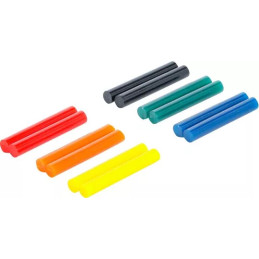 Bâtonnets de colle chaude | multicolores | Ø 7,5 mm, 50 mm | 12 pièces