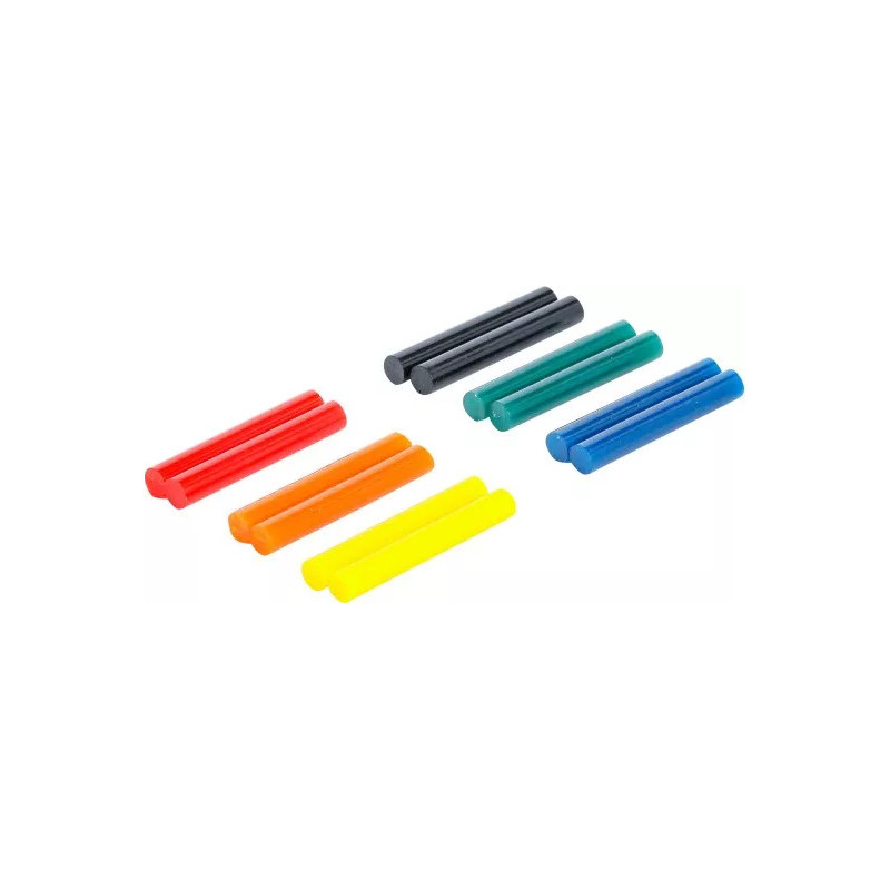 Bâtonnets de colle chaude | multicolores | Ø 7,5 mm, 50 mm | 12 pièces Bâtonnets de colle chaude | multicolores | Ø 7,5 mm, 50 mm | 12 pièces