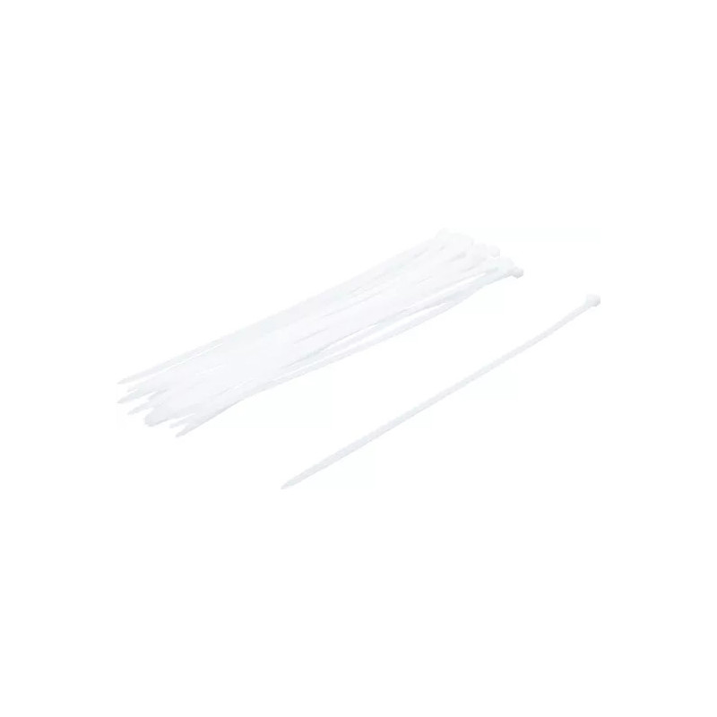 Assortiment de colliers plastique | blancs | 8,0 x 400 mm | 30 pièces Assortiment de colliers plastique | blancs | 8,0 x 400 mm | 30 pièces