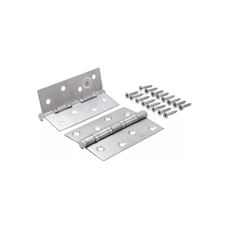 Jeu de charnières | Acier inoxydable | 100 x 40 mm | 2 pièces