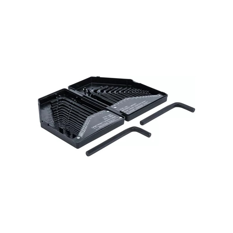 Jeu de clés allen | pouces/métriques six pans intérieurs | 30 pièces Jeu de clés allen | pouces/métriques six pans intérieurs | 30 pièces