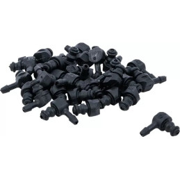 Jeu de raccords tuyau en matière plastique | en forme de L | 30 pièces