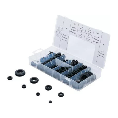 Assortiment de passe-fil caoutchouc | pouce | 180 pièces
