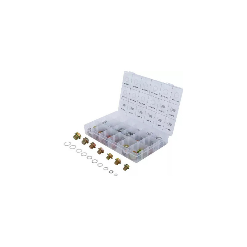 Assortiment de bouchons de vidange et joints alu | 534 pièces