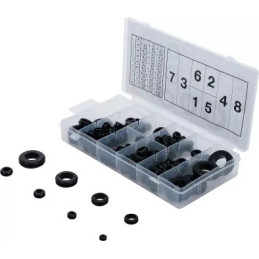 Assortiment de passe-fil caoutchouc | métrique | 180 pièces