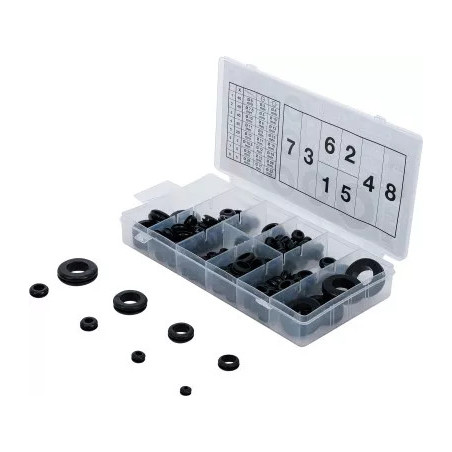 Assortiment de passe-fil caoutchouc | métrique | 180 pièces