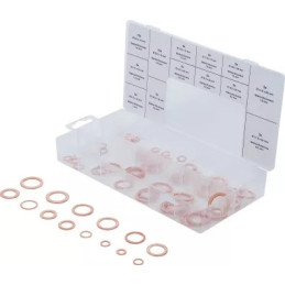 Assortiment de joints d’étanchéité | cuivre | métriques | pour bouchons de vidange | 75 pièces