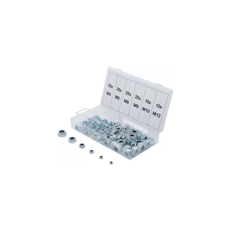 Assortiment d’écrous six pans | nilstop | 146 pièces Assortiment d’écrous six pans | nilstop | 146 pièces