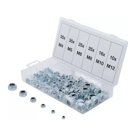 Assortiment d’écrous six pans | nilstop | 146 pièces