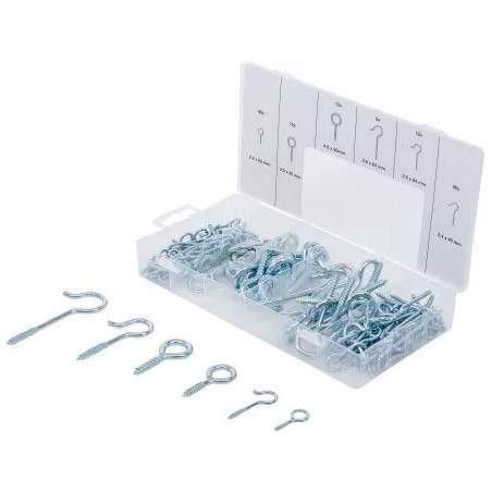 Assortiment de crochets à visser | 151 pièces