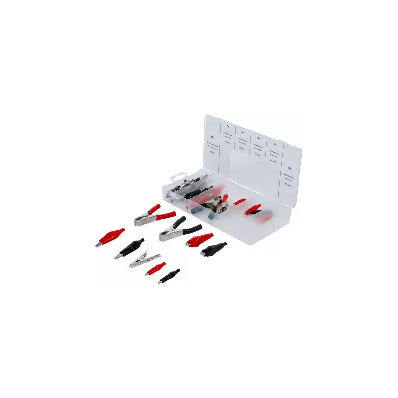 Assortiment de pinces crocos | 28 pièces Assortiment de pinces crocos | 28 pièces