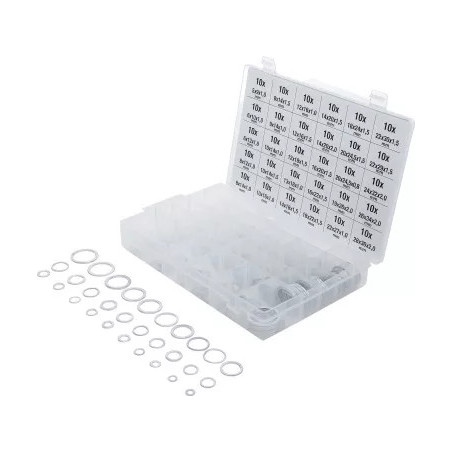 Assortiment de joints d’étanchéité | aluminium | 300 pièces