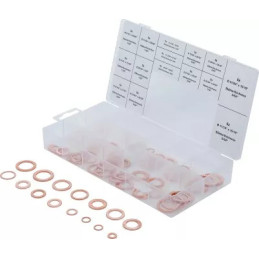Assortiment de joints d’étanchéité | cuivre | en pouces | pour bouchons de vidange | 75 pièces