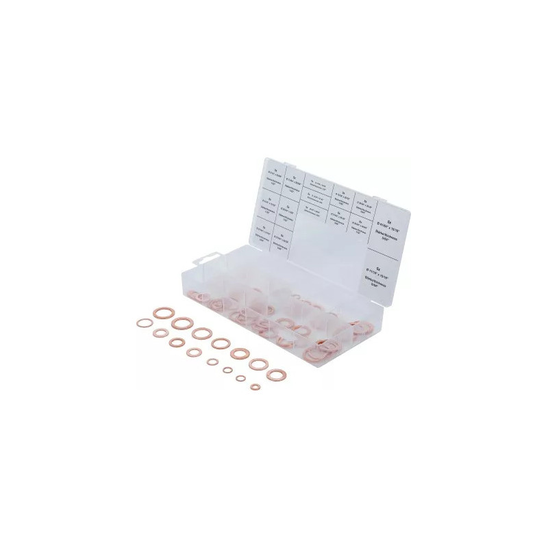 Assortiment de joints d’étanchéité | cuivre | en pouces | pour bouchons de vidange | 75 pièces Assortiment de joints d’étanchéité | cuivre | en pouces | pour bouchons de vidange | 75 pièces