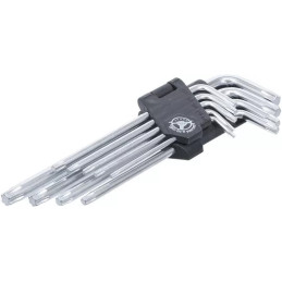 Jeu de clés allen | longues | profil en T (pour Torx) | T10 - T50 | 9 pièces