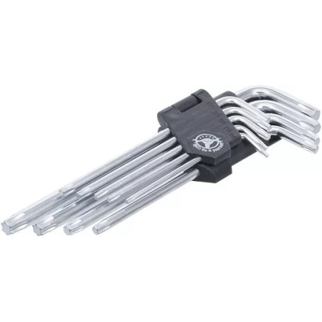 Jeu de clés allen | longues | profil en T (pour Torx) | T10 - T50 | 9 pièces