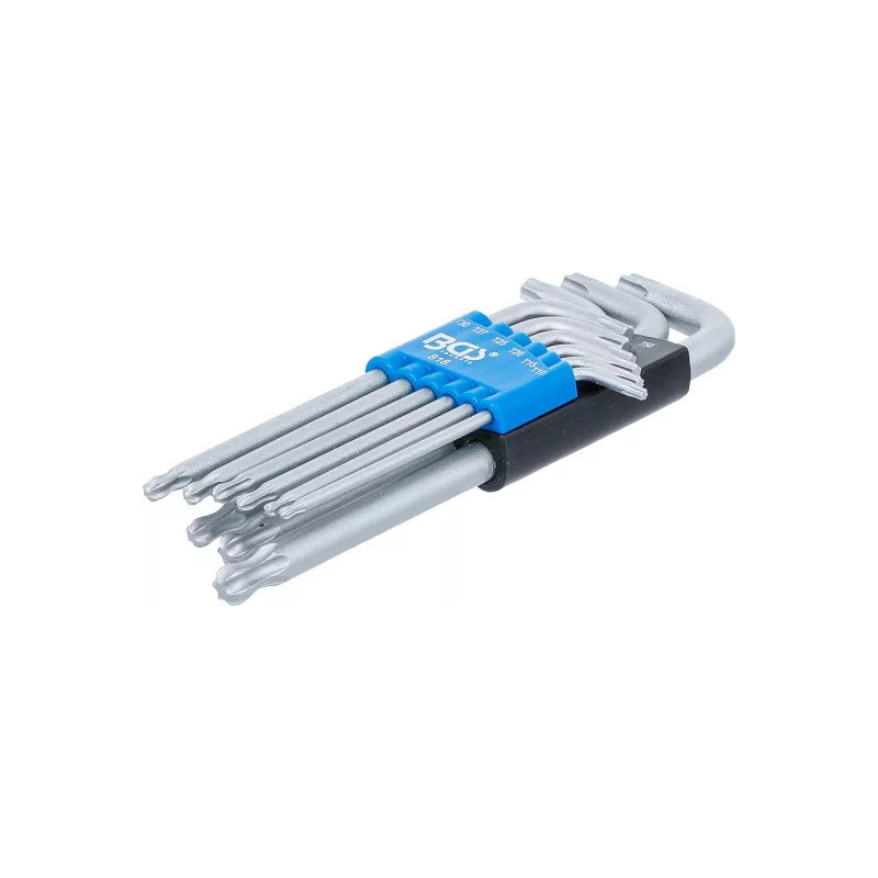 Jeu de clés allen | Profil T (pour Torx) avec tête sphérique T10 - T50 | 9 pièces Jeu de clés allen | Profil T (pour Torx) avec tête sphérique T10 - T50 | 9 pièces