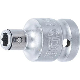 Adaptateur avec bille de retenue | 12,5 mm (1/2") | six pans intérieurs 6,3 mm (1/4")