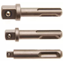 Jeu d’adaptateurs | SDS mâle 6,3 mm (1/4"), 10 mm (3/8"), 12,5 mm (1/2") | 3 pièces