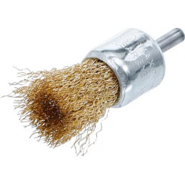 Brosse en fil d’acier | laitonnée | Ø 25 mm