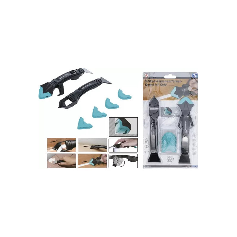 Décolleur de joint silicone et jeu de spatules | 7 pièces Décolleur de joint silicone et jeu de spatules | 7 pièces