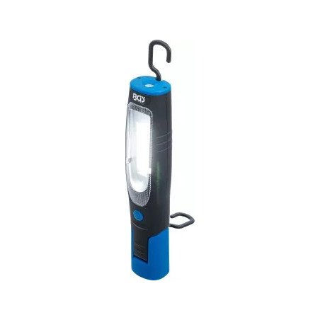 Lampe d’atelier rechargeable COB-LED avec aimant et crochet