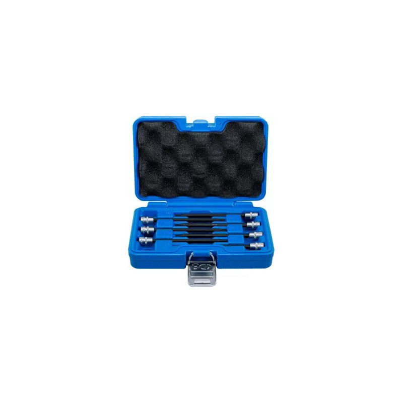 Assortiment de douilles à embouts | 6,3 mm (1/4") | Profil T (pour Torx) avec tête sphérique T10 - T40 | 7 pièces Assortiment de douilles à embouts | 6,3 mm (1/4") | Profil T (pour Torx) avec tête sphérique T10 - T40 | 7 pièces