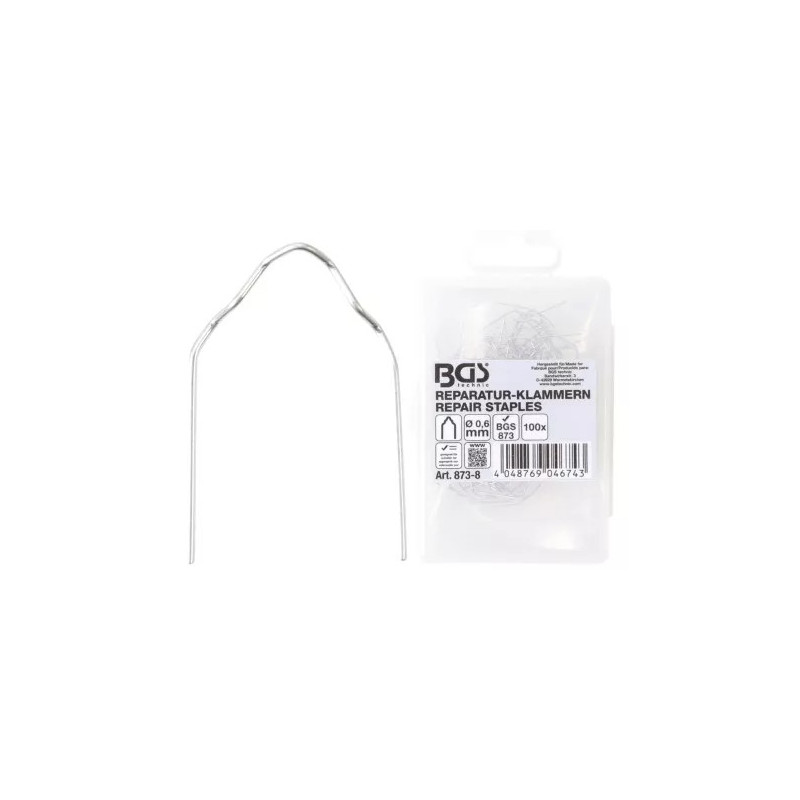 Agrafes de réparation | forme V | Ø 0,6 mm | 100 pièces Agrafes de réparation | forme V | Ø 0,6 mm | 100 pièces