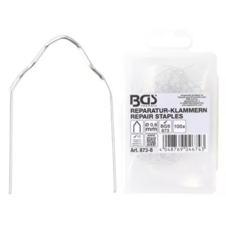 Agrafes de réparation | forme V | Ø 0,6 mm | 100 pièces