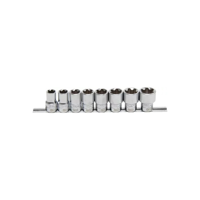 Jeu de douilles, profil T Plus (pour Torx Plus) | 12,5 mm (1/2") | 18EP - 32EP | 8 pièces Jeu de douilles, profil T Plus (pour Torx Plus) | 12,5 mm (1/2") | 18EP - 32EP | 8 pièces