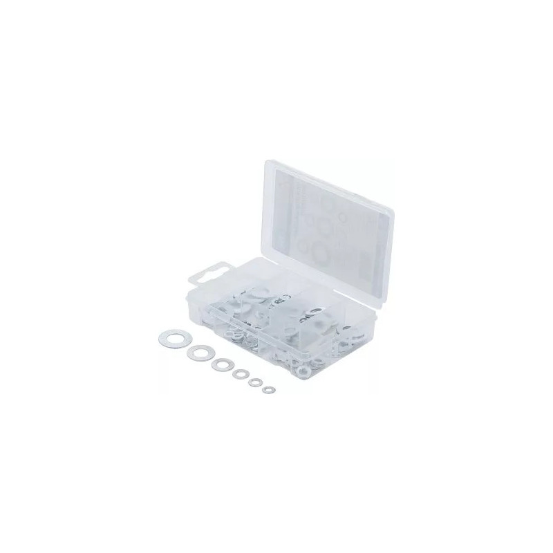 Assortiment de rondelles | Ø 4 - 12 mm (diamètre interne) | 130 pcs. Assortiment de rondelles | Ø 4 - 12 mm (diamètre interne) | 130 pcs.
