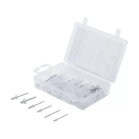 Assortiment de rivets pop | Ø 2,4 - 4,8 mm | 70 pièces