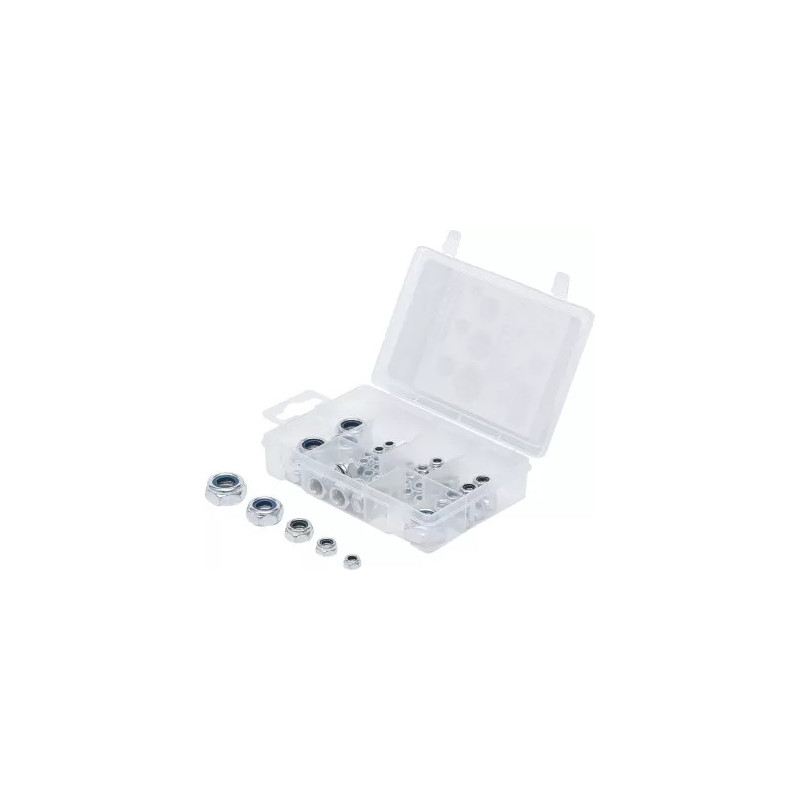 Assortiment d’écrous | autobloquants | métriques | M4 - M12 | 53 pièces Assortiment d’écrous | autobloquants | métriques | M4 - M12 | 53 pièces