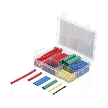 Assortiment de gaines thermorétractables | multicolore | 90 pièces