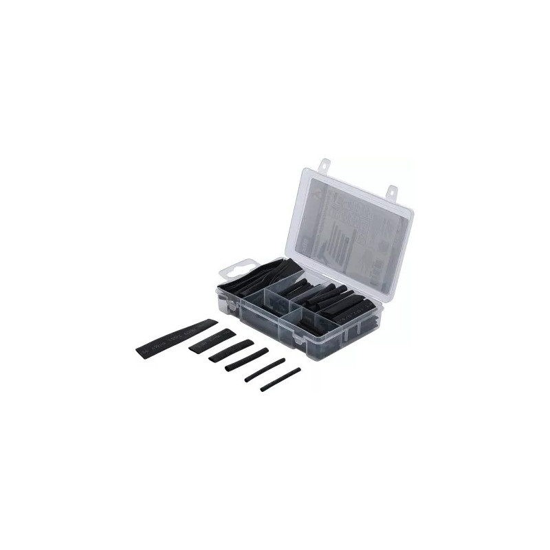 Assortiment de gaines thermorétractables | noir | 90 pièces Assortiment de gaines thermorétractables | noir | 90 pièces
