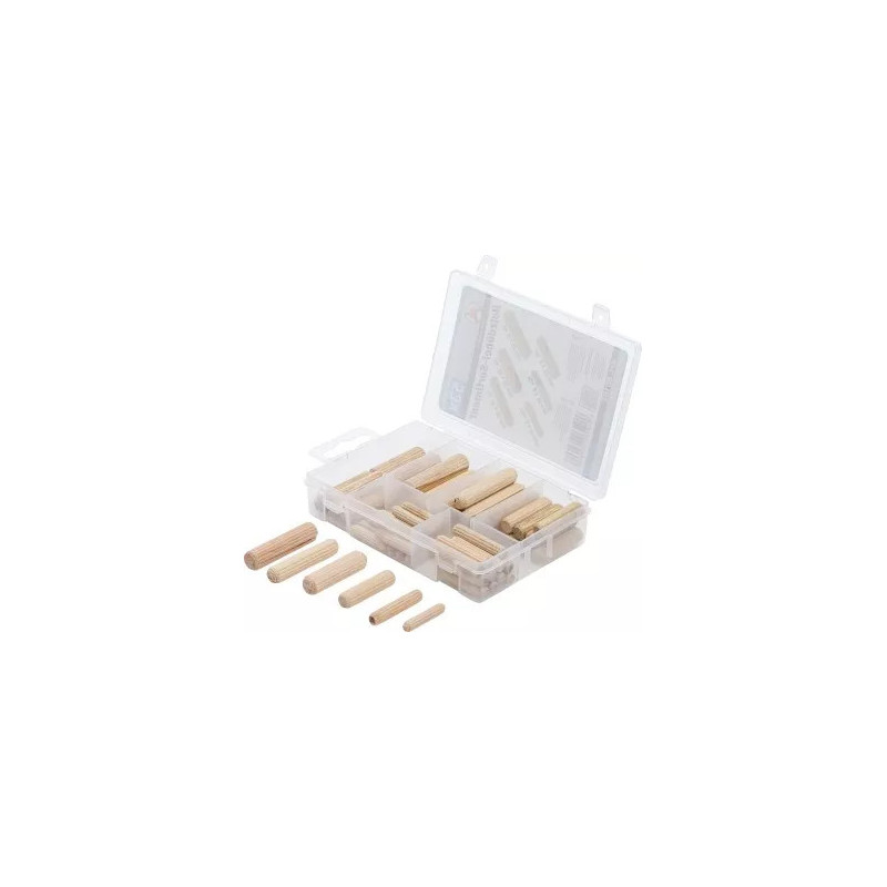 Assortiment de chevilles bois | Ø 5 - 10 mm | 53 pièces Assortiment de chevilles bois | Ø 5 - 10 mm | 53 pièces