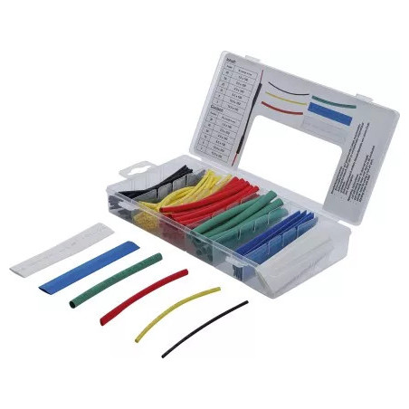 Assortiment de gaines thermorétractables | multicolore | 99 pièces