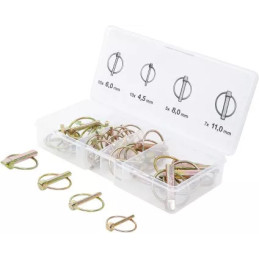 Assortiment de goupilles à clip | Ø boulon 4,5 - 11 mm | 32 pièces