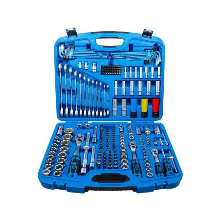 Coffret de Douilles à profil ondulé | 6,3 mm (1/4") / 10 mm (3/8") / 12,5 mm (1/2") | 218 pièces