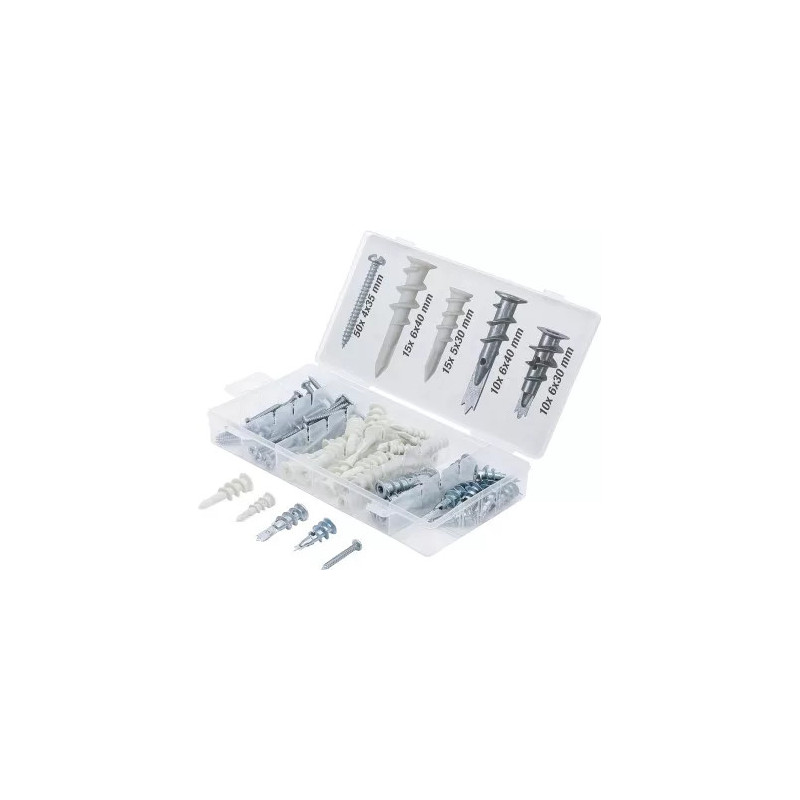 Assortiment de chevilles pour carton-plâtre | 100 pièces Assortiment de chevilles pour carton-plâtre | 100 pièces