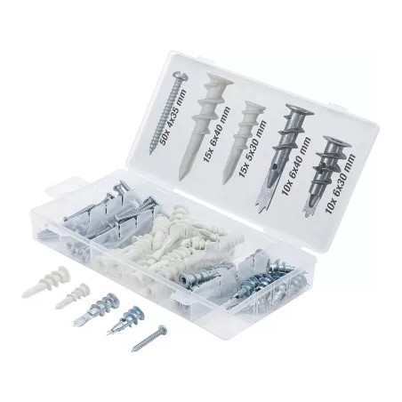 Assortiment de chevilles pour carton-plâtre | 100 pièces