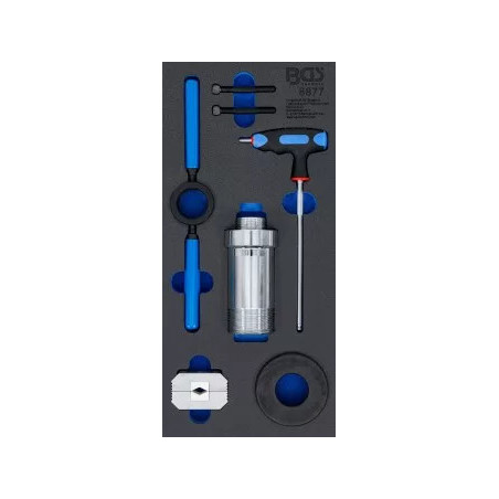 Jeu d’outils d’amortisseur | pour amortisseur avec ressort tampon | 8 pièces