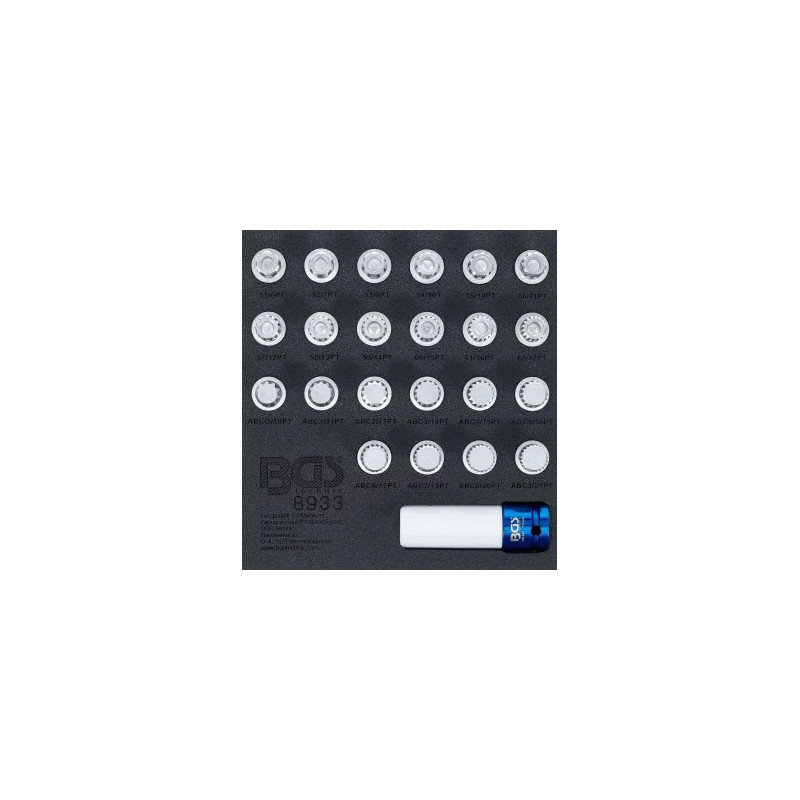 Insert de servante d'atelier 1/6 : Jeu d’outils pour écrous antivol pour VAG | 23 pièces Insert de servante d'atelier 1/6 : Jeu d’outils pour écrous antivol pour VAG | 23 pièces