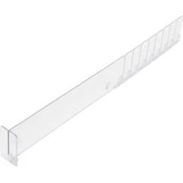 Séparateur en plastique | transparent | 285 / 480 x 60 mm